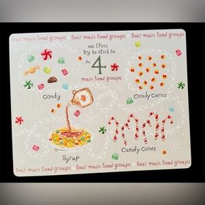 New Pottery Barn Cork Placemat Elf Food Groups Child